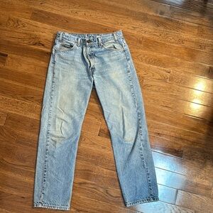 Levis 505 Jeans Mens 34X30 Blue Faded Straight Leg